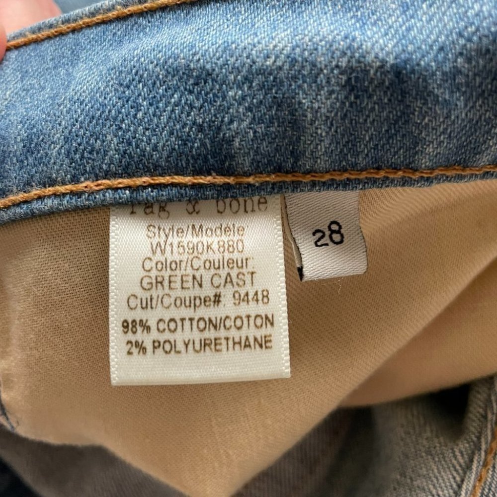rag & bone Blue Straight Leg Jeans - Picture 6 of 10
